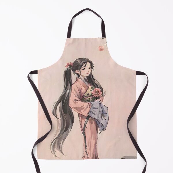 Item preview, Floral Traditional Chinese Portrait - Petals and Grace designed and sold by Neris-Ink.