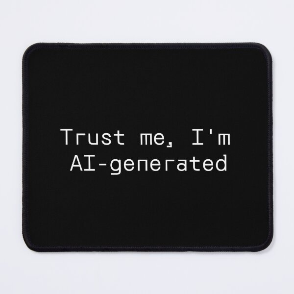 Item preview, Trust me, I’m AI-generated designed and sold by PromptlyPrinted.