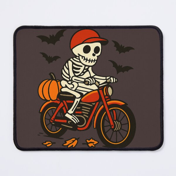 Item preview, Skeleton Rider – Autumn on Wheels.  Squelette Motard – Halloween en Feuilles designed and sold by Drawingshirts.