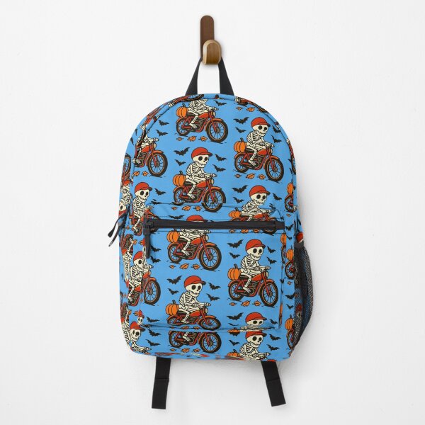 Item preview, Skeleton Rider – Autumn on Wheels. Squelette Motard – Halloween en Feuilles designed and sold by Drawingshirts.