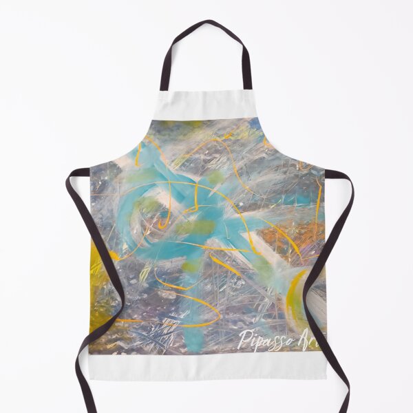 Item preview, Aqua, yellow abstract designed and sold by PipassoArt.