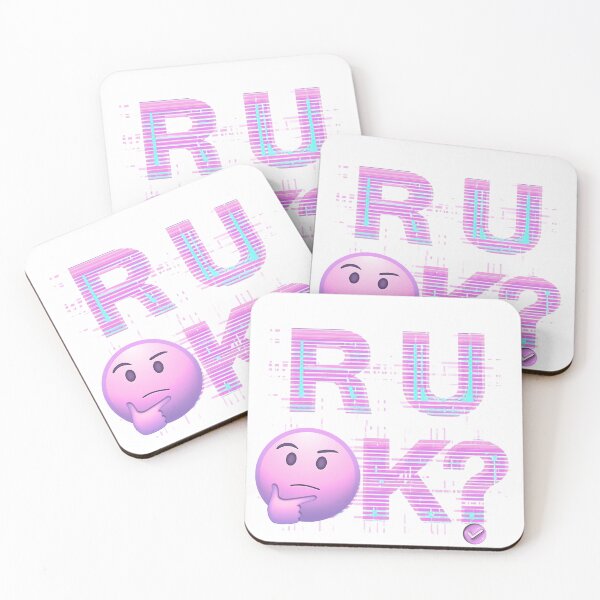 Item preview, R U OK? Glitch Text Design designed and sold by Naro Hive.