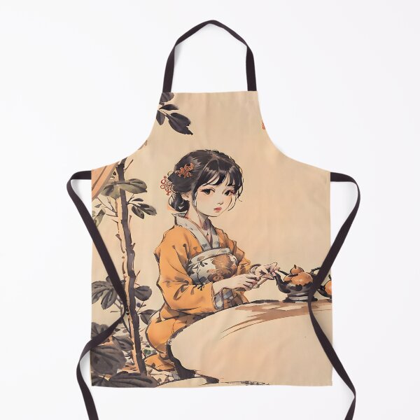 Item preview, Warm Oriental Ink Portrait - Amber Blossom designed and sold by Neris-Ink.