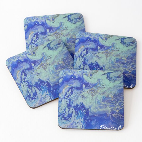 Item preview, Cell pouring blue acrylic designed and sold by PipassoArt.
