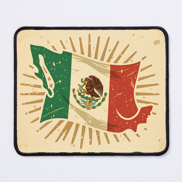 Item preview, Vibrant Mexico Lindo artwork showcasing the national flag with sunburst design celebrating cultural pride designed and sold by SpaceartLilu.