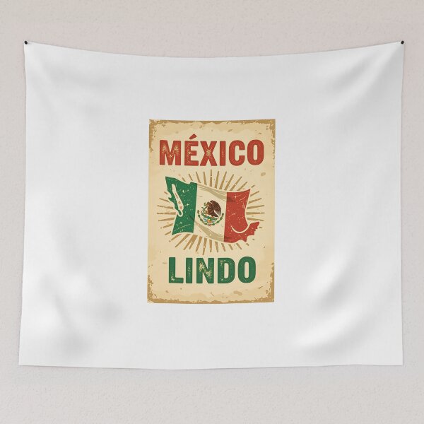 Item preview, Vibrant Mexico Lindo artwork showcasing the national flag with sunburst design celebrating cultural pride designed and sold by SpaceartLilu.