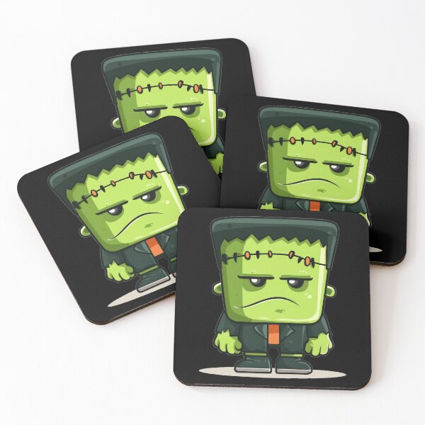 Item preview, Classic Frankenstein Monster in Black Suit – Cute Cartoon Halloween Character designed and sold by Teeny Quities.