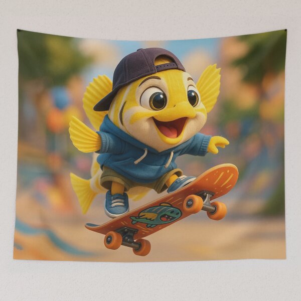 Item preview, Skater Butterfly Fish designed and sold by Sillytoe.