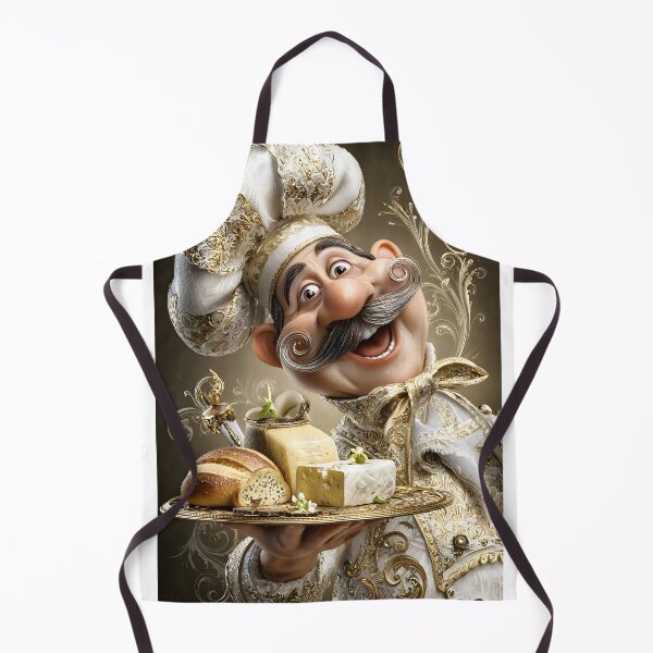 Item preview, Joyful chef presenting gourmet cheese selection designed and sold by Artessie.