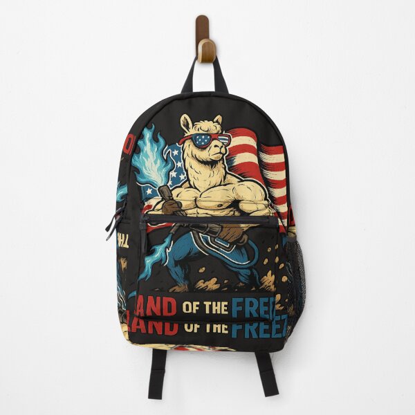 Item preview, Patriotic Llama with Flamethrower Shirt - Land of the Freeze designed and sold by TrendTribeTP.