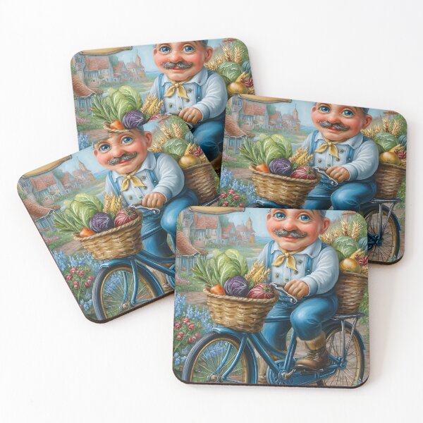 Item preview, Cheerful Chef Cycling with Fresh Produce Baskets designed and sold by Artessie.