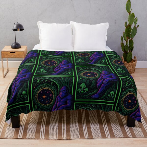 Item preview, Bigfoot's Psychedelic Forest Black Light Poster designed and sold by CleverCulture.