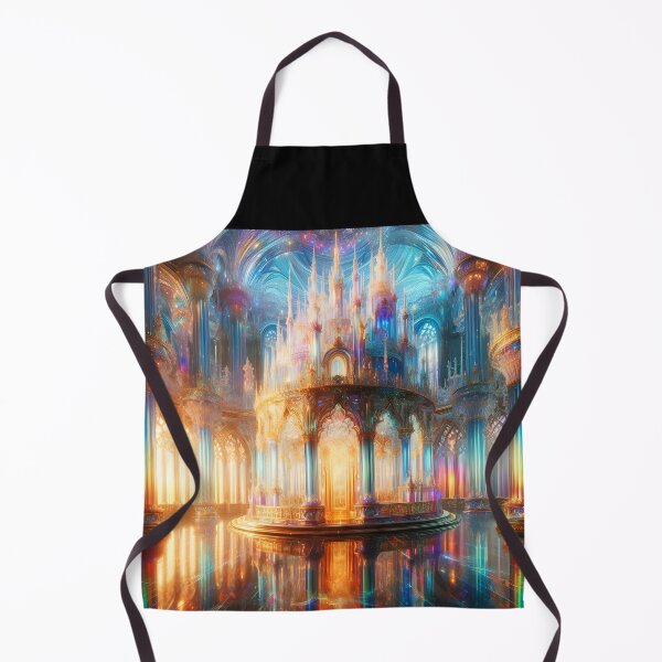 Item preview, Crystal Palace Interior – Glass Fantasy Architecture Illustration designed and sold by EmeraldeaArt.