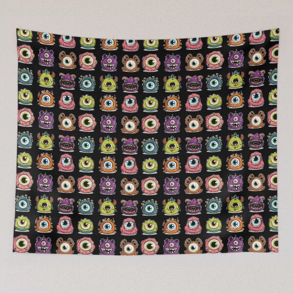Item preview, Colorful Cute Monster Pattern – Fun One-Eyed Cartoon Creatures designed and sold by Teeny Quities.