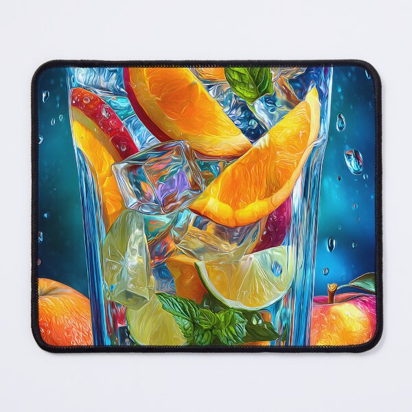 Item preview, Refreshing Fruity Drink with Ice and Mint Garnish designed and sold by Artessie.