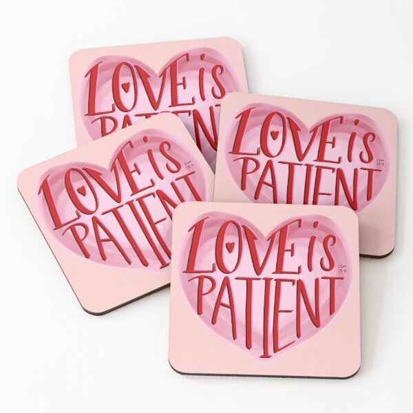 Item preview, love is patient - 1 corinthians 13:4 designed and sold by veralligraphy.