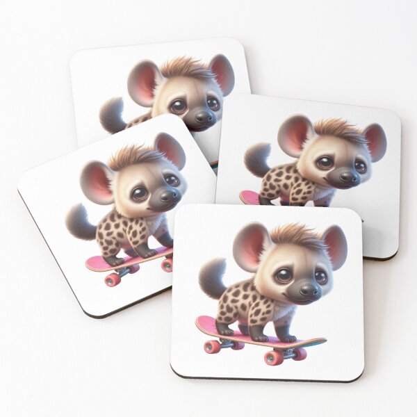 Item preview, Adorable baby hyena on a skateboard designed and sold by JonysCreativeDesigns.