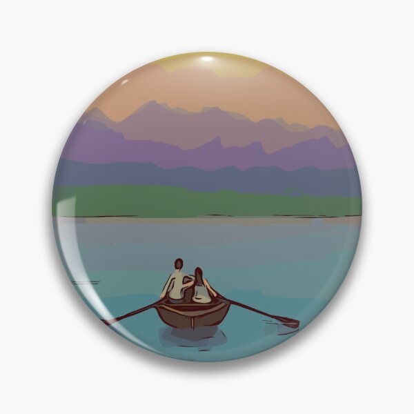 Item preview, Boat on a tranquil lake designed and sold by langebleu.