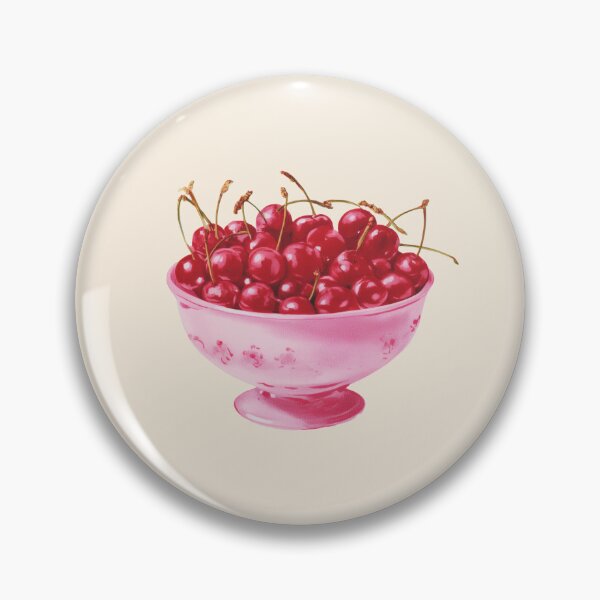Item preview, Cherries in a bowl vintage print designed and sold by Temuri Studio.