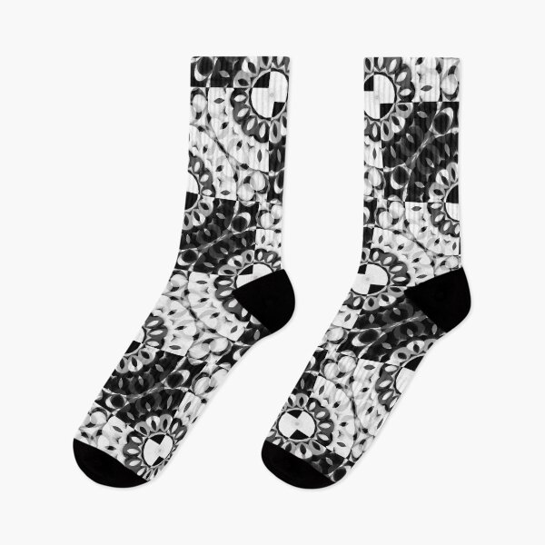 Item preview, Black and White Circular Pattern designed and sold by Auxifur.
