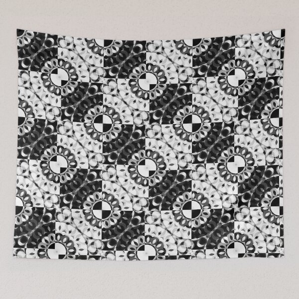Item preview, Black and White Circular Pattern designed and sold by Auxifur.