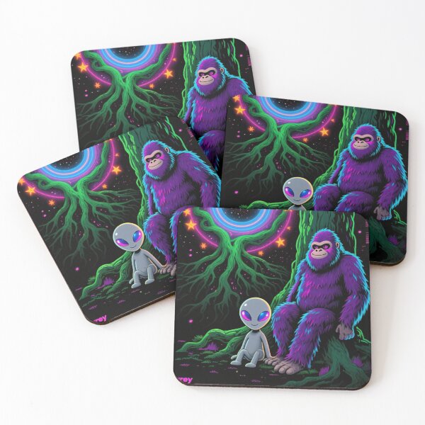 Item preview,  Bigfoot's Psychedelic Forest Black Light Poster designed and sold by CleverCulture.