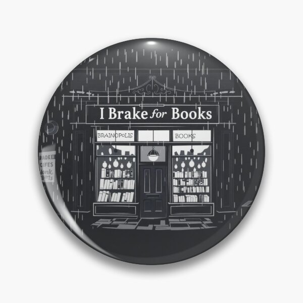 Item preview, I Brake For Books - Rainy Night designed and sold by Flourish Market.