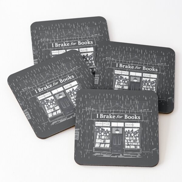 Item preview, I Brake For Books - Rainy Night designed and sold by Flourish Market.