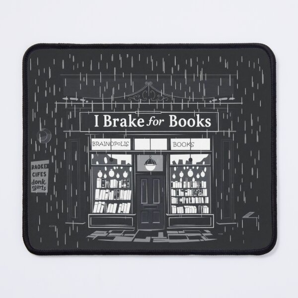 Item preview, I Brake For Books - Rainy Night designed and sold by Flourish Market.