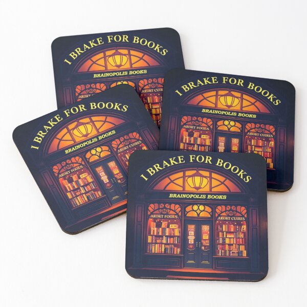 Item preview, I Brake For Books - Night designed and sold by Flourish Market.