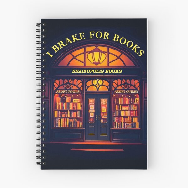 Item preview, I Brake For Books - Night designed and sold by Flourish Market.