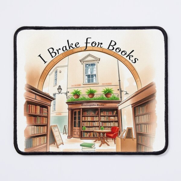Item preview, I Brake For Books - Quaint designed and sold by Flourish Market.