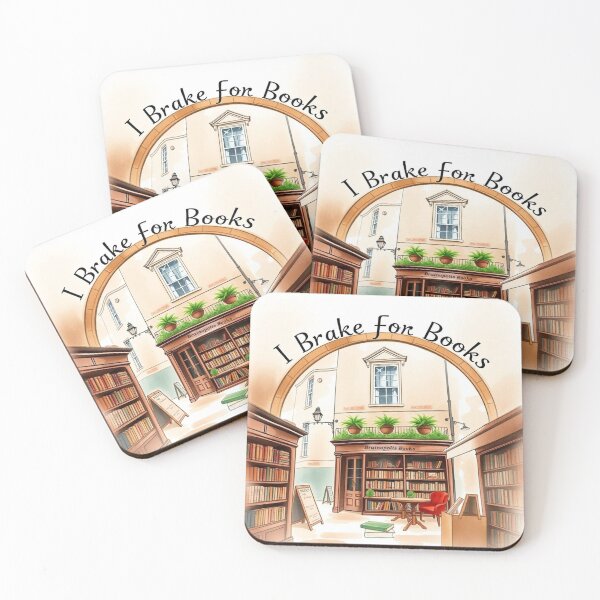 Item preview, I Brake For Books - Quaint designed and sold by Flourish Market.