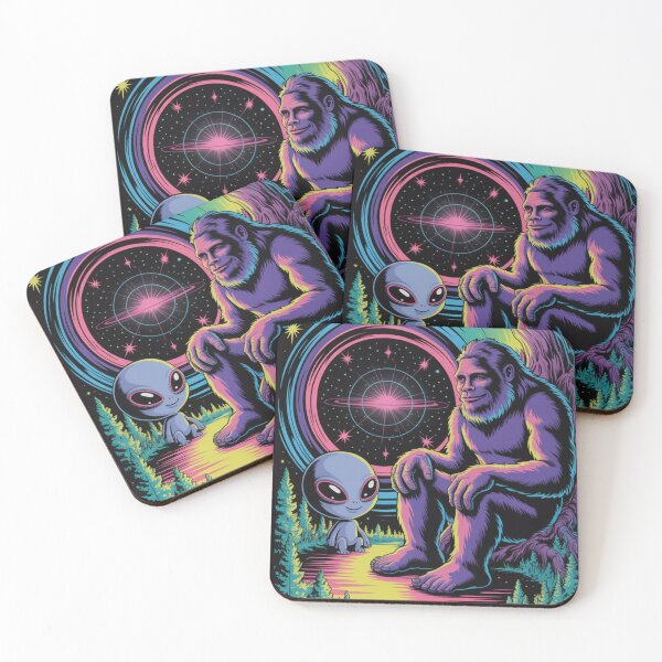 Item preview,  Bigfoot's Psychedelic Forest Black Light Poster designed and sold by CleverCulture.