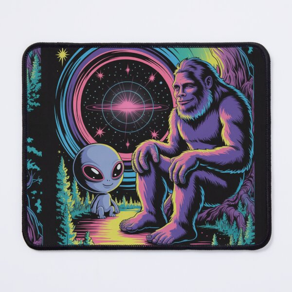 Item preview,  Bigfoot's Psychedelic Forest Black Light Poster designed and sold by CleverCulture.