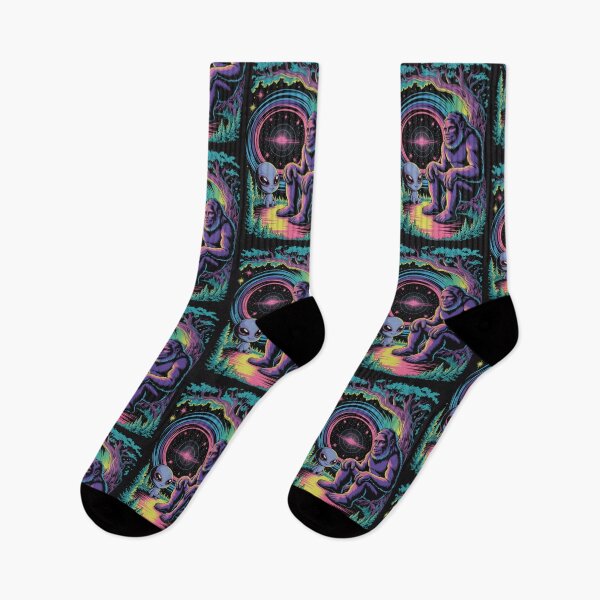 Item preview,  Bigfoot's Psychedelic Forest Black Light Poster designed and sold by CleverCulture.