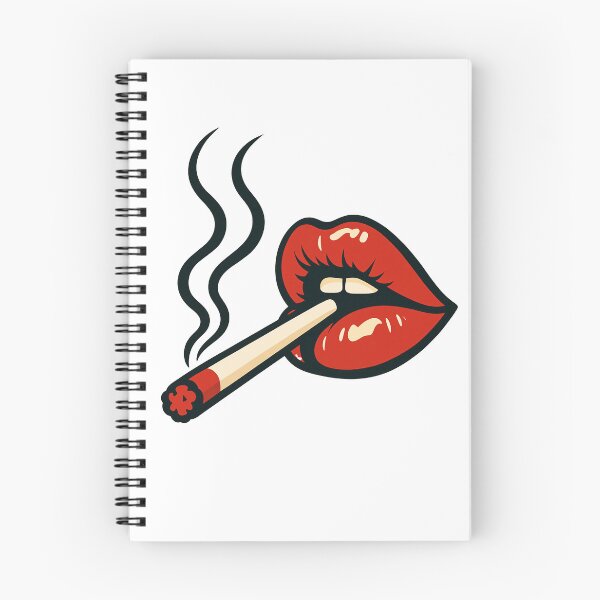 Item preview, Labios rojos brillantes fumando estilo pop art. designed and sold by Spark2Seduction.