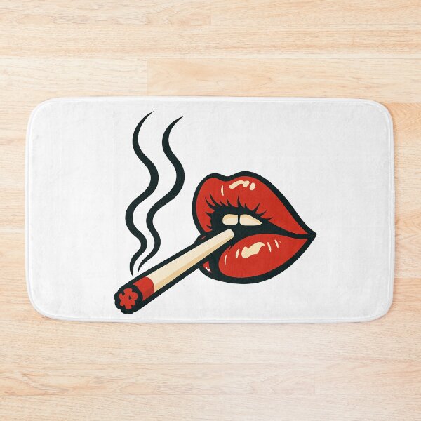 Item preview, Glossy Red Lips Smoking Pop Art Style. designed and sold by Spark2Seduction.