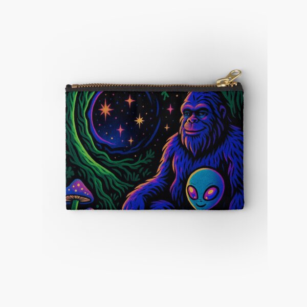 Item preview, Bigfoot's Psychedelic Forest Black Light Poster designed and sold by CleverCulture.
