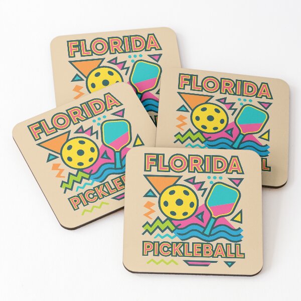 Item preview, Florida Pickleball Retro 90s Geometric Design designed and sold by Graphics4X.