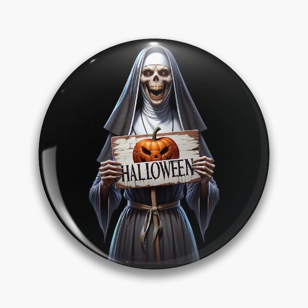 Artikelvorschau, Horrornonne mit Halloween Schild entworfen und verkauft von ReneMM.