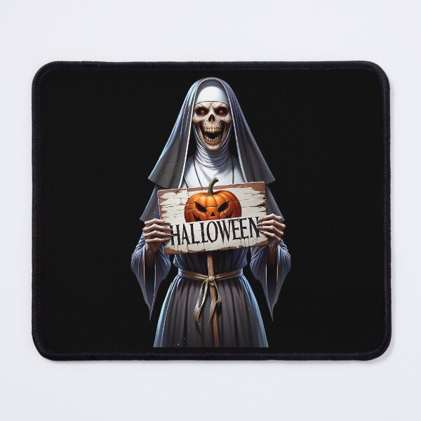 Artikelvorschau, Horrornonne mit Halloween Schild entworfen und verkauft von ReneMM.