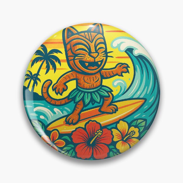 Item preview, Tiki Cat Surf designed and sold by Kona Cat Creationz.