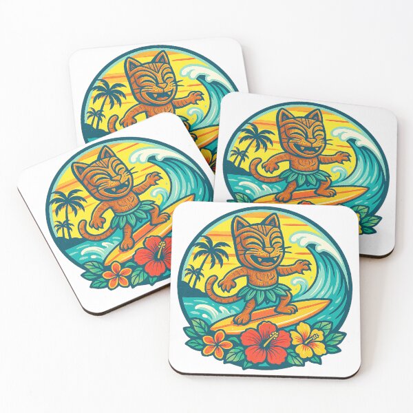 Item preview, Tiki Cat Surf designed and sold by Kona Cat Creationz.