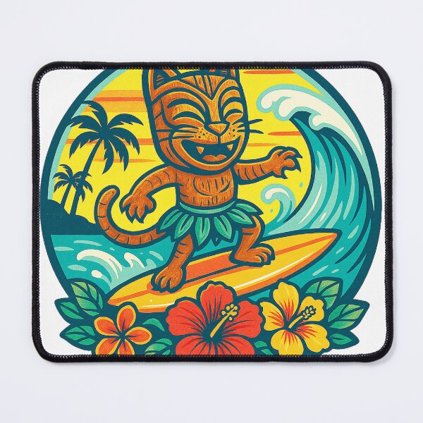 Item preview, Tiki Cat Surf designed and sold by Kona Cat Creationz.