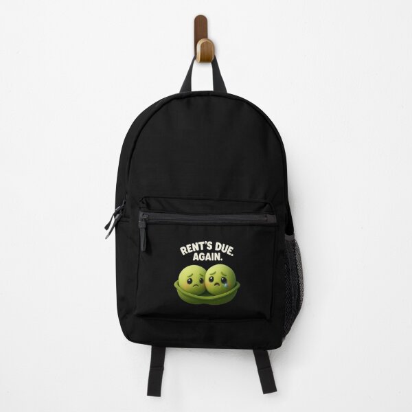 Item preview, Two Broke Peas in a Pod - "Rent's Due. Again" Cost of Living Humor designed and sold by Moons Studio.