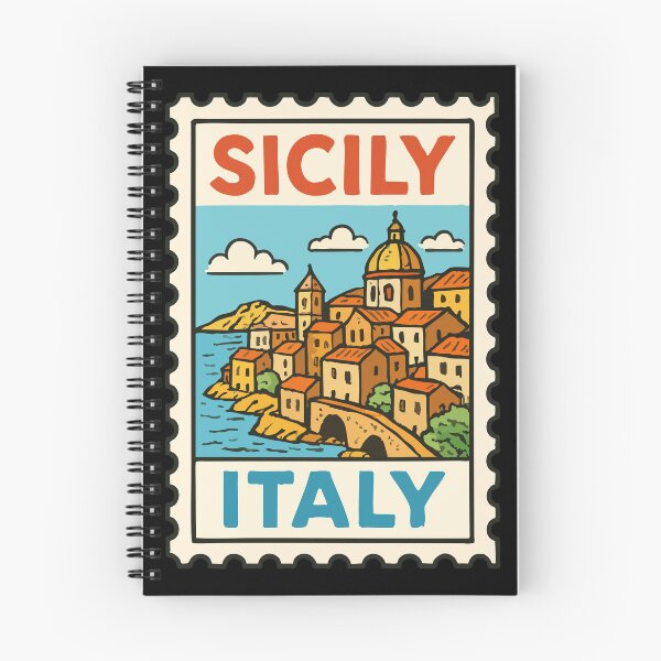 Item preview, Sicily Italy Retro Stamp Travel designed and sold by TomFrontierArt.