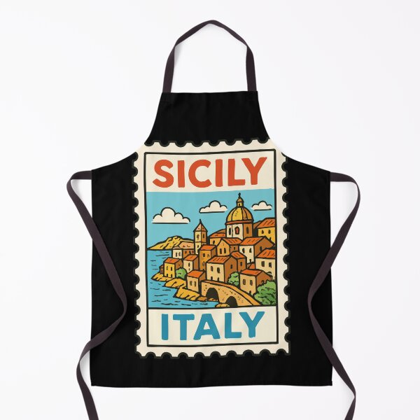 Item preview, Sicily Italy Retro Stamp Travel designed and sold by TomFrontierArt.
