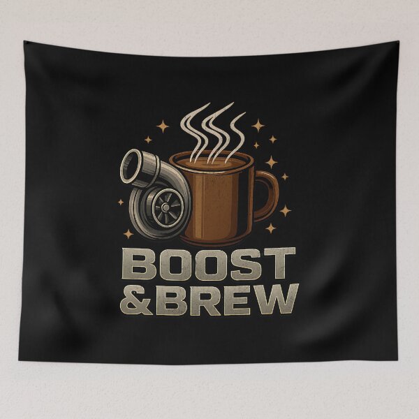 Item preview, Boost & Brew Turbo Coffee Car Racing Drag Racing designed and sold by CarantinedChaos.