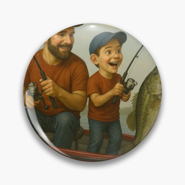 Item preview, Padre e hijo pescando lubina designed and sold by JFprints.
